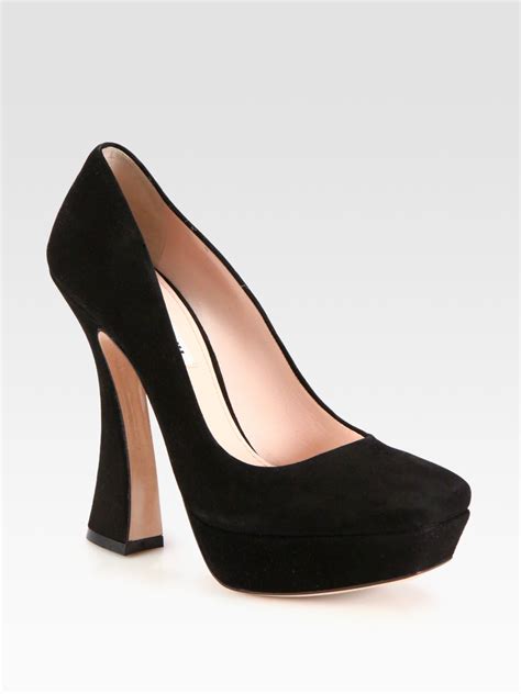 miu miu suede pumps heels|ladies pumps shoes.